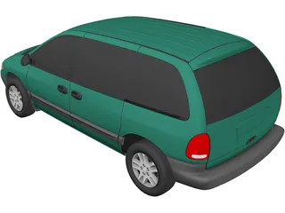 Plymouth Voyager SE (1996) 3D Model