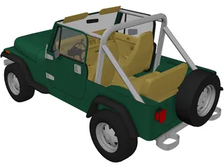 Jeep Wrangler (1989) 3D Model