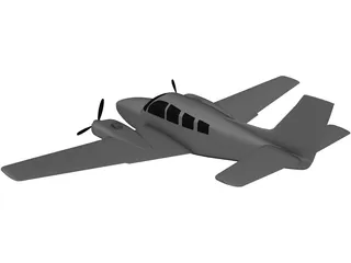 Beechcraft Baron 58 3D Model