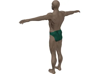 Swimmer Athlete 3D Model