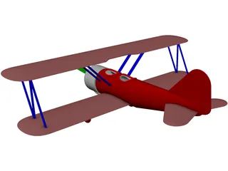 Biplane 3D Model