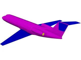 Gulfstream II Corporate Jet 3D Model