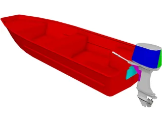 Skiff 3D Model