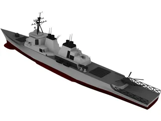 DDG-51 Arleigh Burke Class Destroyer 3D Model