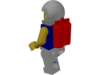 Legoman in Space Suit 3D Model