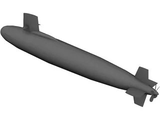 Skipjack Submarine 3D Model