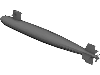 Sturgeon Submarine 3D Model