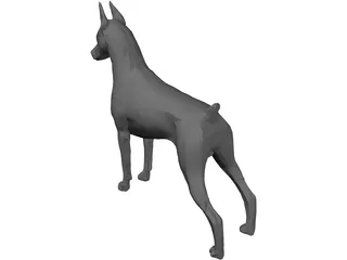 Dog Doberman 3D Model