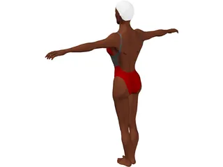 Swimmer Female 3D Model