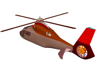 Eurocopter HH-65 Dolphin Coastguard 3D Model
