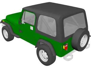 Jeep Wrangler (1989) 3D Model