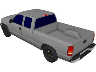 GMC Sierra Extended Cab Pickup (2000) 3D Model