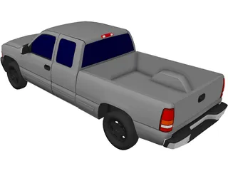 Chevrolet Silverado Extended Cab (2000) 3D Model