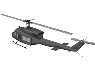 Bell UH-1N 3D Model