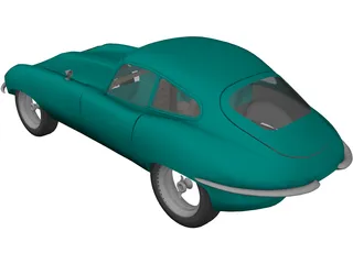 Jaguar Coupe E-type (1961) 3D Model