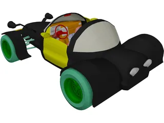 Hot Rod 3D Model