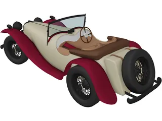 Jaguar SS2 3D Model