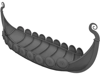 Viking Ship 3D Model