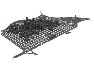 Houston Downtown 3D Model