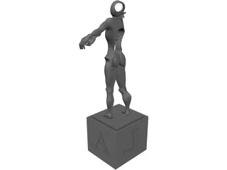 Abstract Dali Statue 3D Model