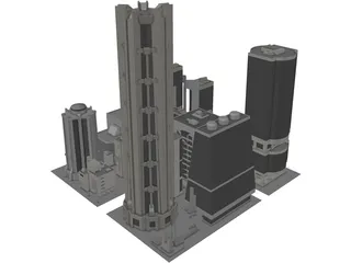 City Part Future Like 3D Model