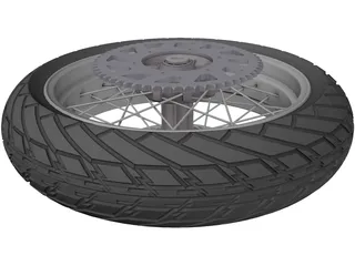 KTM Moto Backwheel LC4 Supermotard 3D Model