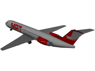 Fokker 100 TAM Brasil 3D Model