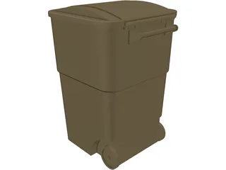 Trash Can Rubbermaid 3D Model