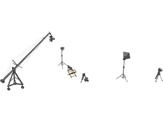 Studio Set Cameras 3D Model