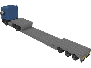 Scania with Trailer 3D Model