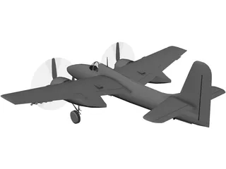 Grumman F7F Tigercat 3D Model