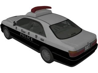 Toyota Crown Police 3D Model