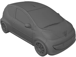 Peugeot 107 3D Model