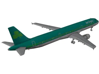 Airbus A321 Aer Lingus 3D Model