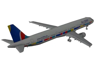 Airbus A321 Air 2000 3D Model