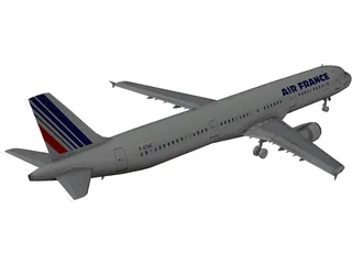 Airbus A321 Air France 3D Model