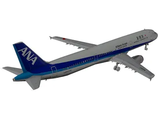 Airbus A321 All Nippon 3D Model