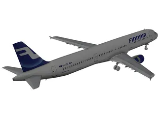 Airbus A321 FinnAir 3D Model