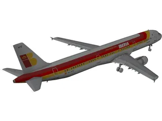 Airbus A321 Iberia 3D Model