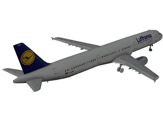 Airbus A321 Lufthansa 3D Model