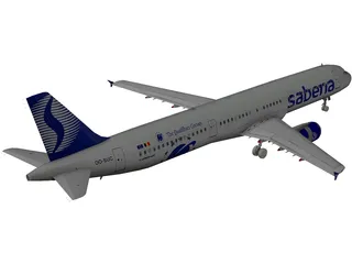 Airbus A321 Sabena 3D Model