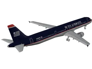Airbus A321 US Airways 3D Model