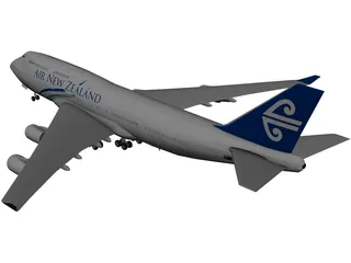 Boeing 747-400 Air New Zealand 3D Model