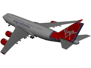 Boeing 747 Virgin Atlantic 3D Model