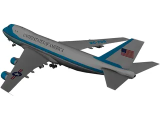 Air Force One USA Boeing 707 3D Model