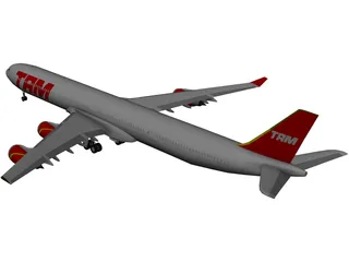 Airbus A340-600 TAM 3D Model