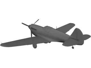 Curtiss P-40 3D Model