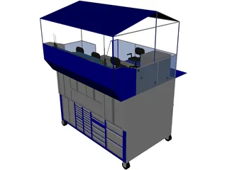 Nascar Pit Box 3D Model