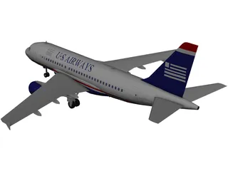 Airbus A319 U.S. Airways 3D Model