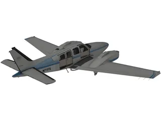 Beechcraft Baron B58 3D Model